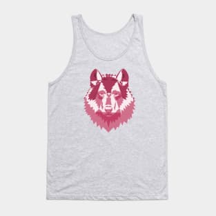 Geometric Pink Wolf Tank Top